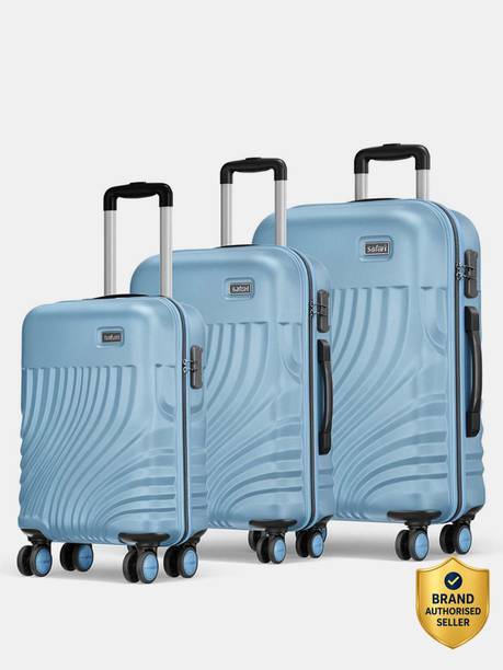 Hard Body Set of 3 Luggage 8 Wheels - KEPLAR 3P SET 4W - Blue