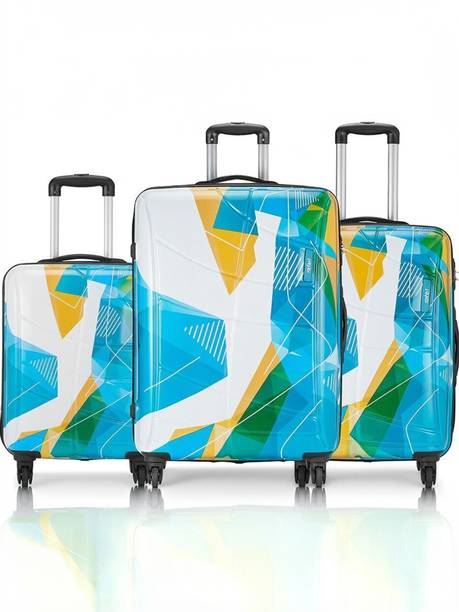 SAFARI Hard Body Set of 3 Luggage 4 Wheels - Luma - Multicolor