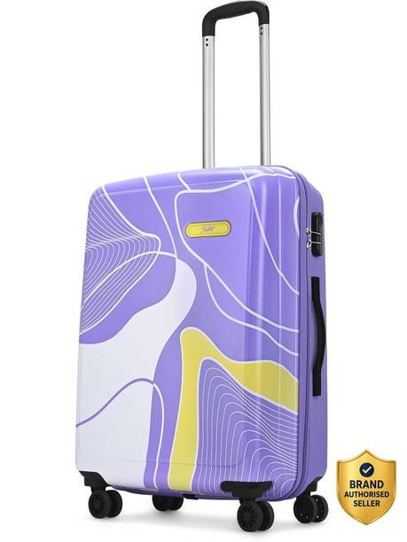 SKYBAGS Medium Check-in Suitcase (67 cm) 8 Wheels - Paradise Medium Size Hard Luggage (67 cm) Printed Luggage Trolley with 8 Wheels - Purple