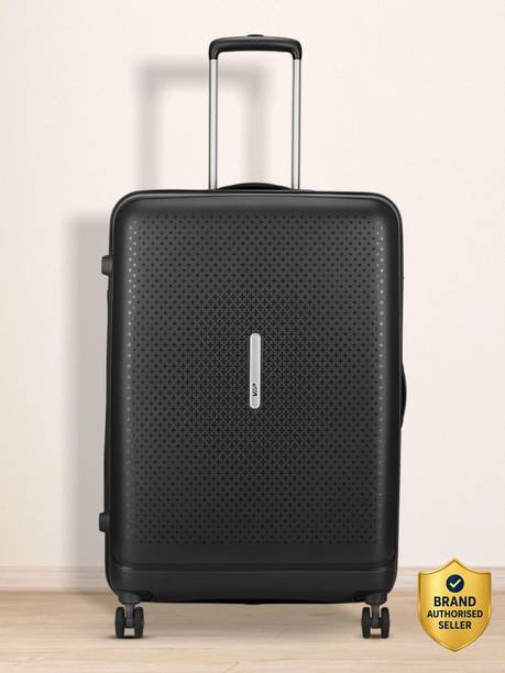 Hard Body Set of 3 Luggage 8 Wheels - Stargaze Active 3 (Small 55cm Medium 65cm Large 75cm -Suitcase TSA Lock - Black