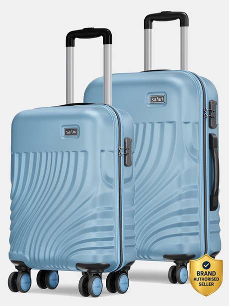 Hard Body Set of 2 Luggage 8 Wheels - KEPLAR 2 (Small 55cm | Medium 66cm) - Blue