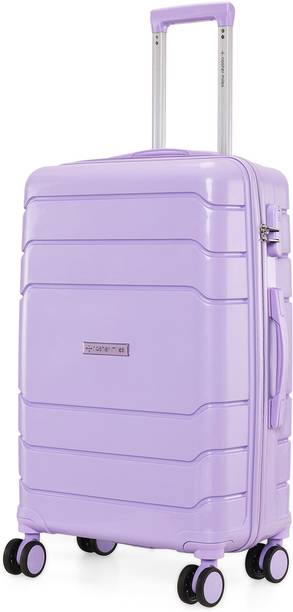 Large Check-in Suitcase (75 cm) - Lisbon HardSided Polypropylene CheckIn Luggage Bag Pastel Purple 75CM TrolleyBag - Purple