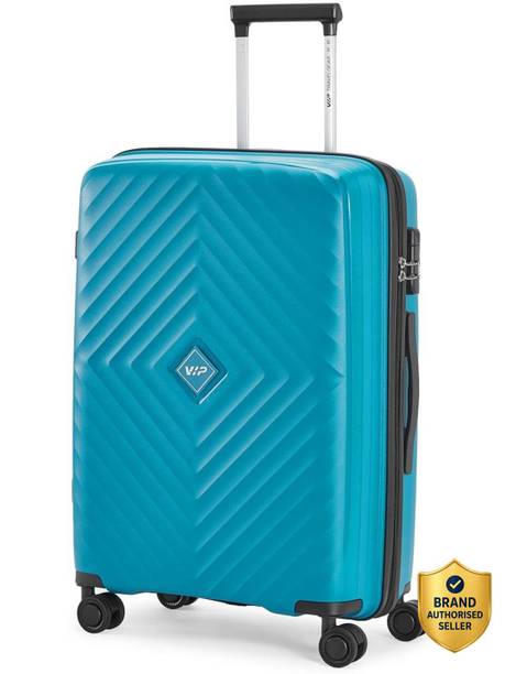 Medium Check-in Suitcase (66 cm) 8 Wheels - Quad Active 66cm PP Hard Trolley Bag 8 Wheel Medium Suitcase - Blue
