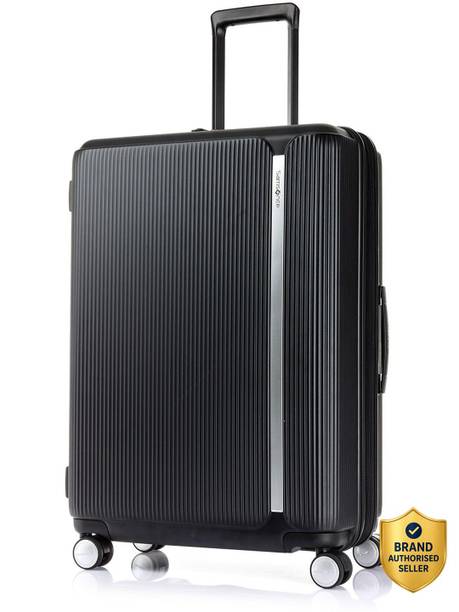 Medium Check-in Suitcase (69 cm) 8 Wheels - 69 Cms Polycarbonate Hardsided Medium Check-In Trolley Bag - Black