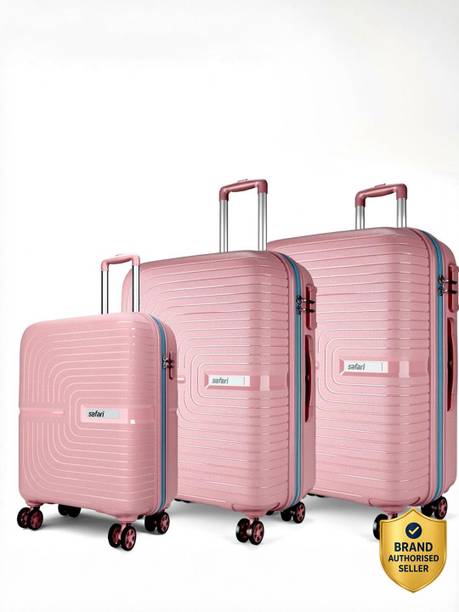 Hard Body Set of 3 Luggage 8 Wheels - ECLIPSE NEO 55/66/75 4W ROSE GOLD - Pink