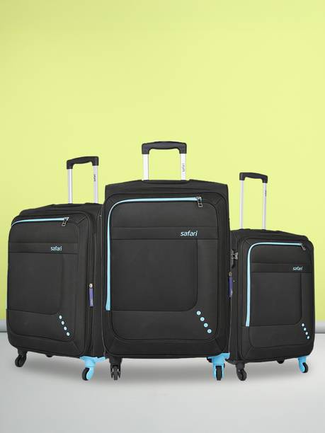 SAFARI Soft Body Set of 3 Luggage 4 Wheels - STAR 3 (Small 55cm