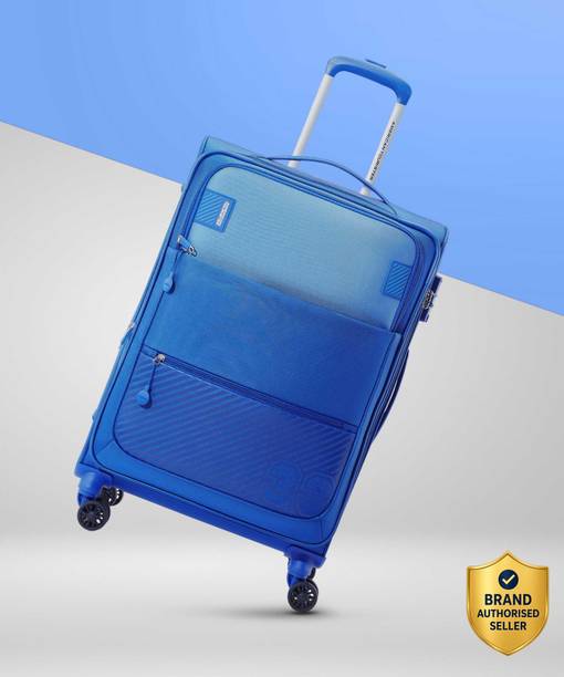 Large Check-in Suitcase (81 cm) 8 Wheels - MAJORIS + - Blue
