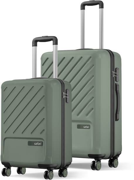 SAFARI Hard Body Set of 2 Luggage 8 Wheels - Symphony - Green