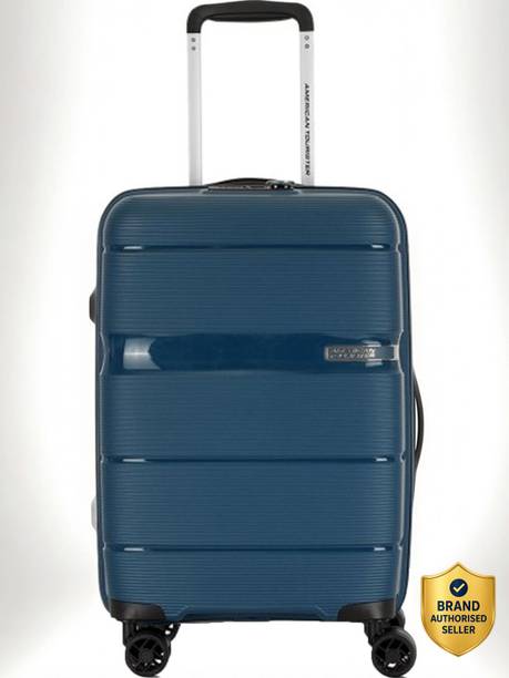Small Cabin Suitcase (55 cm) 8 Wheels - Linex 55 cm Small Hardsided Polypropylene Cabin Suitcase - Blue