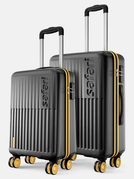 SAFARI Hard Body Set of 2 Luggage 8 Wheels - ASTRA NEO - Black