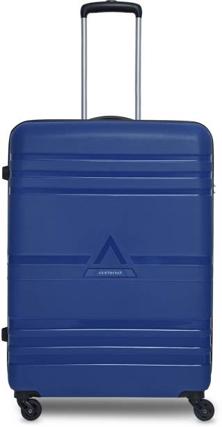 Medium Check-in Suitcase (63 cm) - Airstop Cabin Luggage- 63Cm, Blue, Hardcase, 4 Wheels,7 Year Warranty - Blue