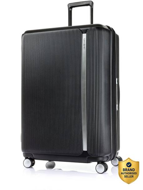 Large Check-in Suitcase (75 cm) 8 Wheels - 75 Cms Polycarbonate Hardsided Large Check-In Trolley Bag - Black