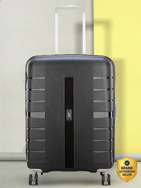 Medium Check-in Suitcase (67 cm) 8 Wheels - Voyager 67 - Hardbody Trolley Bag - Black