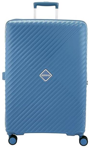 Small Check-in Suitcase (55 cm) 8 Wheels - DIAMO - Blue