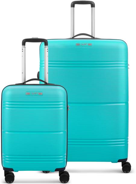 SKYBAGS Paratrip 8W Strolly Cb+Lg 360 Turquoise Cabin & Check-in Set 8 Wheels - 31 Inch