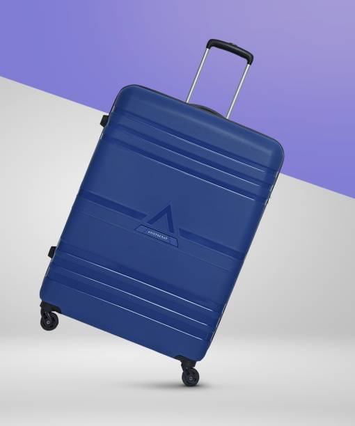 ARISTOCRAT Airstop Cabin Luggage- 73Cm, Blue, Hardcase, 4 Wheels,7 Year Warranty Check-in Suitcase 4 Wheels - 29 Inch