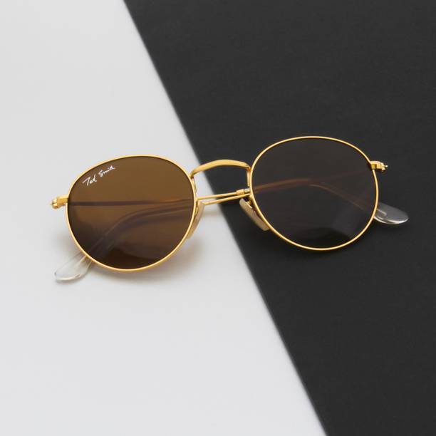 UV Protection Round Sunglasses (50) (For Men & Women, Brown)