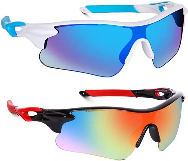 Zugatti Mirrored, Riding Glasses, UV Protection Sports Sunglasses (Free Size) Sports Goggles