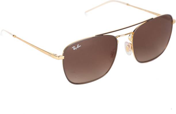 Gradient Rectangular Sunglasses (55)