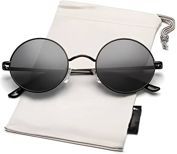 UV Protection, Mirrored, Toughened Glass Lens Wayfarer, Round, Aviator Sunglasses (Free Size)