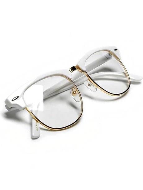 Toughened Glass Lens, UV Protection Clubmaster Sunglasses (50)