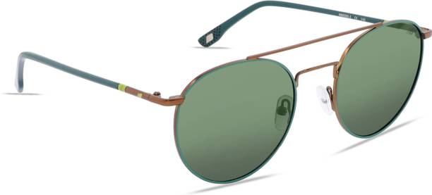 New Balance UV Protection Round Sunglasses (53) For Men, Green