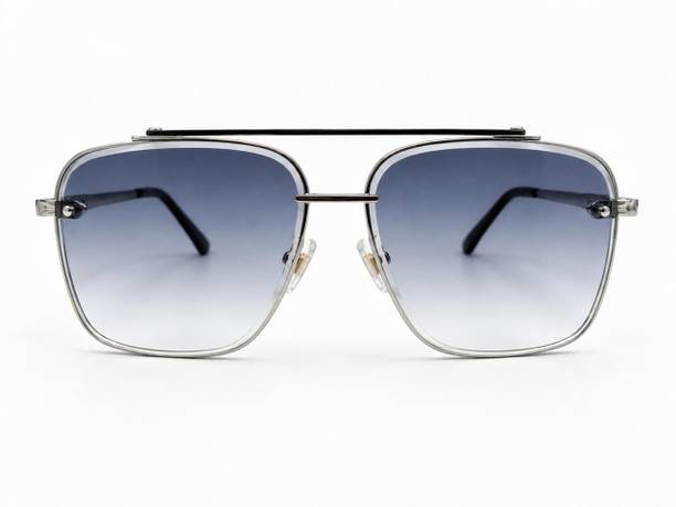 Toughened Glass Lens, UV Protection Aviator Sunglasses (Free Size)