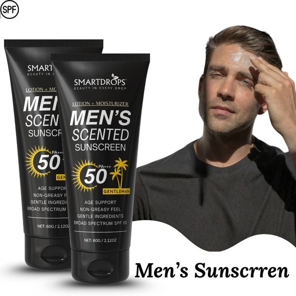 smartdrops Sunscreen - SPF 50 PA+++ Men’s Rapid Absorb Sport Scent Sunscreen SPF 50