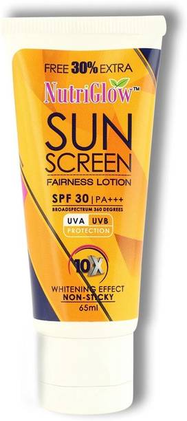 NutriGlow Sunscreen - SPF 50 PA+++ Sun Screen Lotion 65ml (Pack Of 1)
