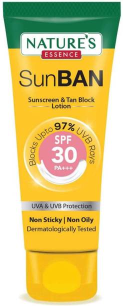 Nature's Essence Sunscreen - SPF 50 PA+++ SunBan Sunscreen - SPF 30 PA+++ pack 1