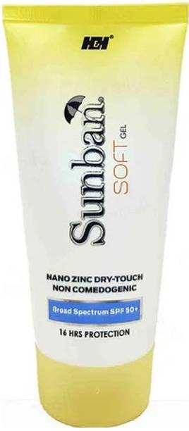 sunban Sunscreen - SPF 50+ PA+++ Soft Gel (Nano Zinc Dry-Touch)