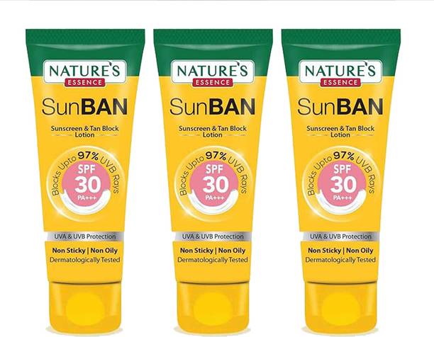 Nature's Essence Sunscreen - SPF 30 PA+++ SUNBAN SPF 30 (60MLX3)140MRPX3