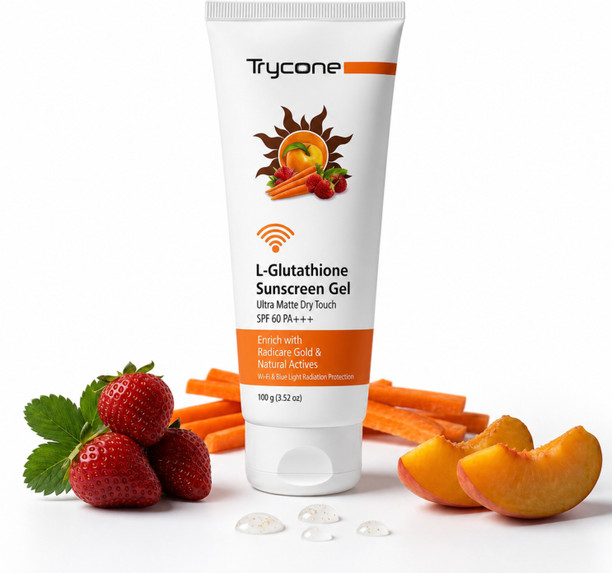 Price History of Trycone L-Glutathione Sunscreen Gel SPF 60 PA+++ | Vitamin C & Radicare Gold | Ultra Matte Dry Touch | No White Cast | For Oily & Combination Skin