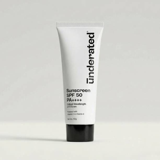 UNDERATED Sunscreen - SPF 50 PA++++ Powered With Vitamin C & Vitamin E|
