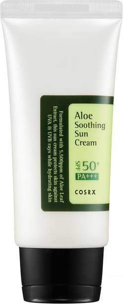 Cosrx Sunscreen - SPF 50+ PA+++ Aloe Soothing Sun Cream | No White Cast Korean Sunscreen for Men & Women