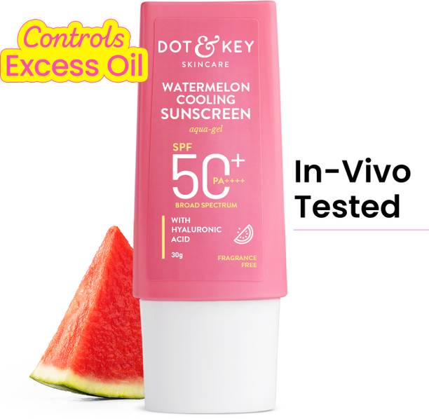 Dot & Key Sunscreen - SPF 50 PA++++ Watermelon cooling Sunscreen, In-Vivo Tested With Hyaluronic