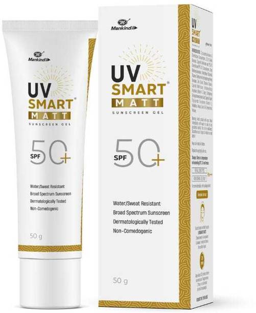 UVSMART Sunscreen - SPF 50 PA++++ SPF 50+ PA++++ Matte Sunscreen Gel Oil Free UV Protection 50g