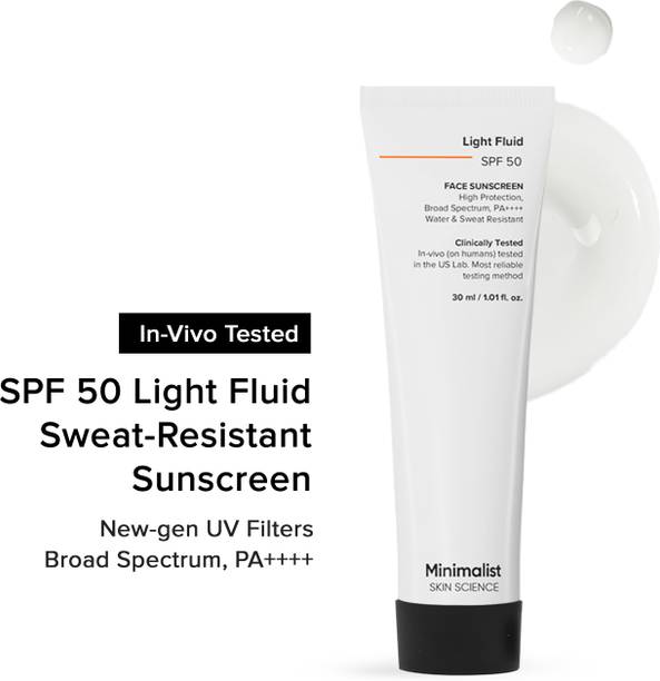 Minimalist Sunscreen - SPF 50 PA++++ SPF 50 PA++++ Light Fluid Sunscreen for Men & Women | Sun Cream for Oily Skin