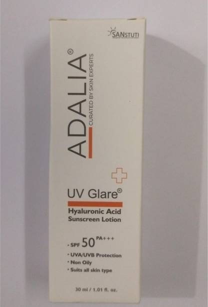 UVGlare Sunscreen - SPF 50 SPF 50 PA+++ Sunscreen | Hydrating, Non-Greasy Lotion | 30ml