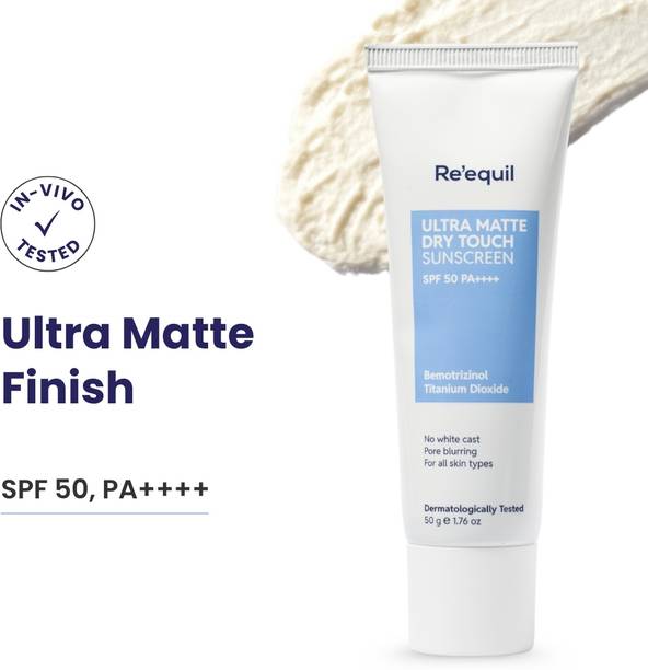 Re'equil Sunscreen - SPF 50 PA++++ Ultra Matte Dry Touch Sunscreen Gel