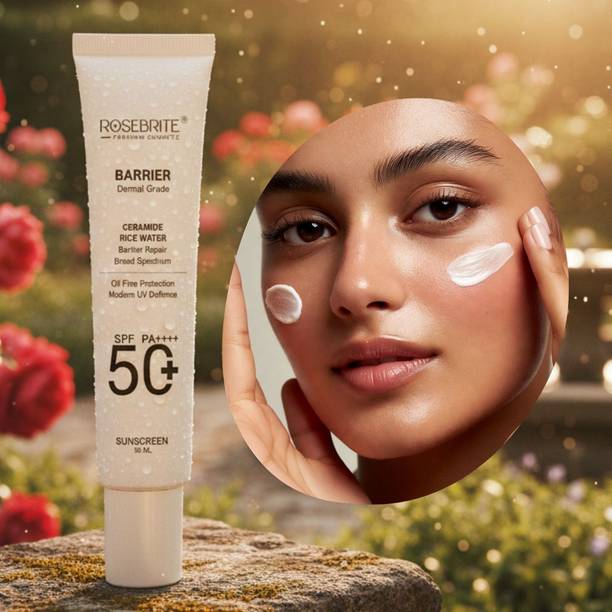 RoseBrite Sunscreen - SPF 50 PA++++ Barrier Ceramide Rice Water Sunscreen SPF 50+ PA++++ Sensitive Skin Care UV Gel