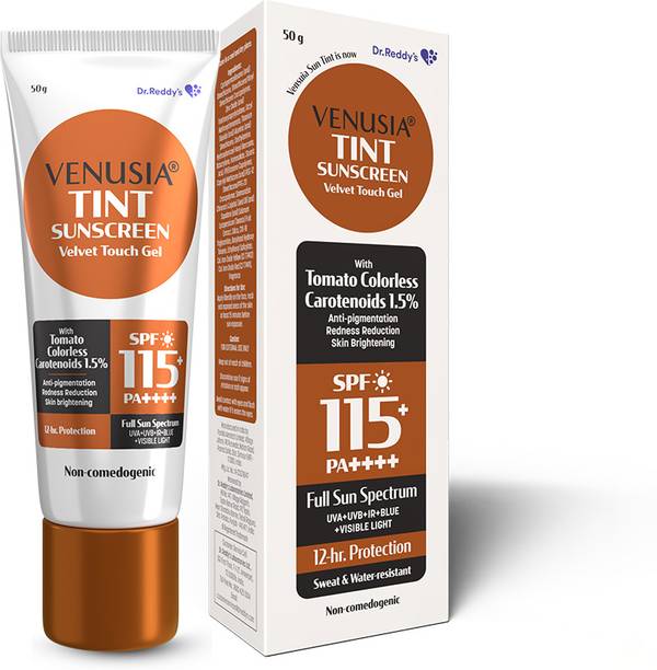 Dr. Reddy's Venusia Sunscreen - SPF 115 PA++++ Matte-finish Suncreen with SPF 115|Zero White Cast|Hypoallergenic Paraben-free
