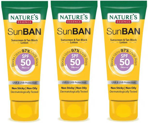 Nature's Essence Sunscreen - SPF 50 PA+++ SUNBAN SPF 50 (60MLX3)175MRPX3