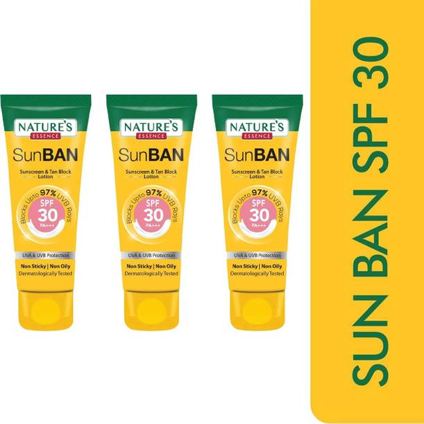 Nature's Essence Sunscreen - SPF SPF 30 PA+++ SUNBAN SPF 30 60ML 3PCS