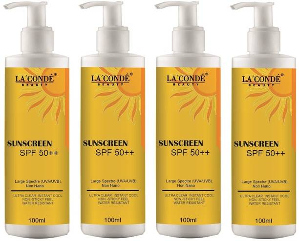 La'Conde Sun Expert Sunscreen with SPF 50++ For De Tan 100ML-Pack of 4