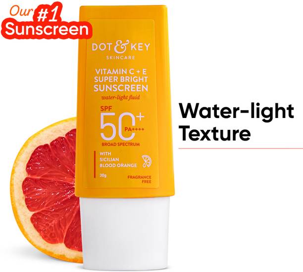 Dot & Key Sunscreen - SPF 50 PA++++ Sunscreen SPF 50 PA+++ with Vitamin C + E | for Even Toned & Glowing Skin