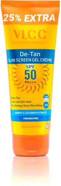 VLCC De Tan SPF 50 PA+++ Sunscreen Gel Cream For Sun Protection SPF - 3 PA+++