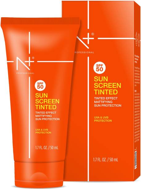 N PLUS Sunscreen - SPF 50 PA+++ Tinted, Mattifying Sun Protection, UVA & UVB Protection