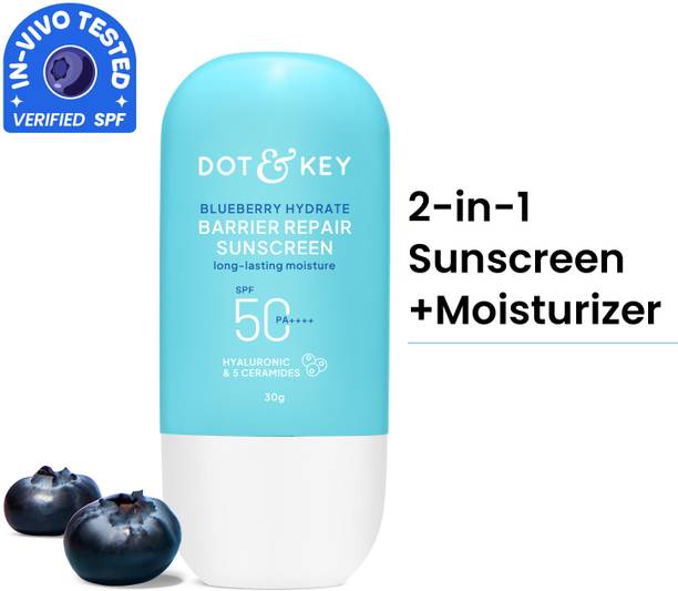 Dot & Key Sunscreen - SPF 50 PA++++ Blueberry Hydrate Barrier Repair,In-Vivo Tes