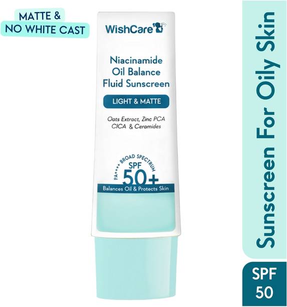 WishCare Sunscreen - SPF 50+ PA++++ Niacinamide Oil Balance Sunscreen SPF 50 PA++++ - Light & Matte Sunscreen